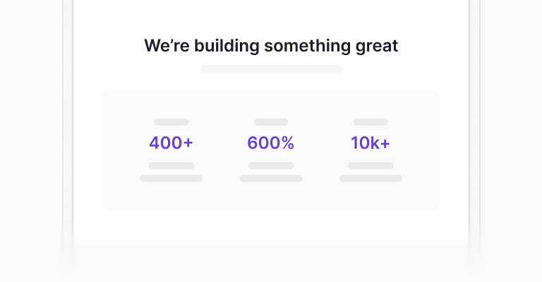 Metrics sections